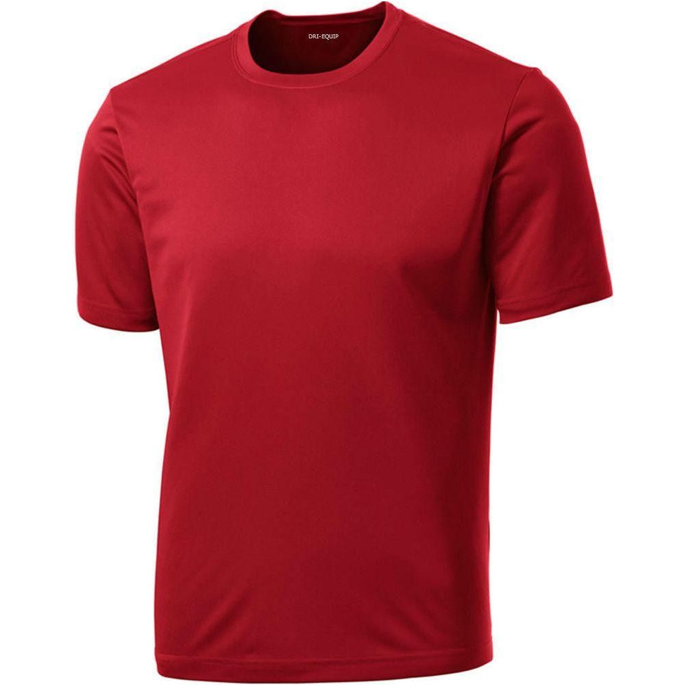 DRIEQUIP Men's Moisture Wicking Tee Shirts TALL Sizes Large Tall Red T-Shirts