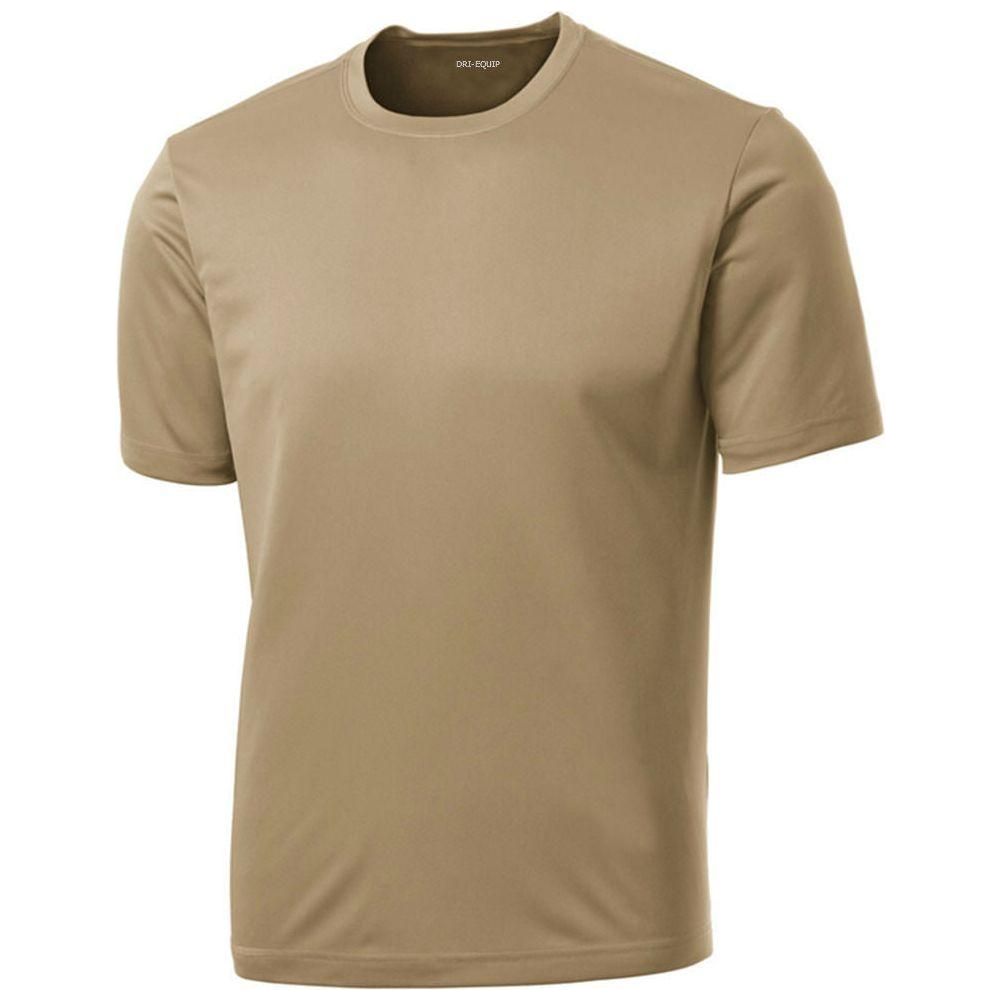 DRIEQUIP Men's Moisture Wicking Tee Shirts TALL Sizes Large Tall Sand T-Shirts