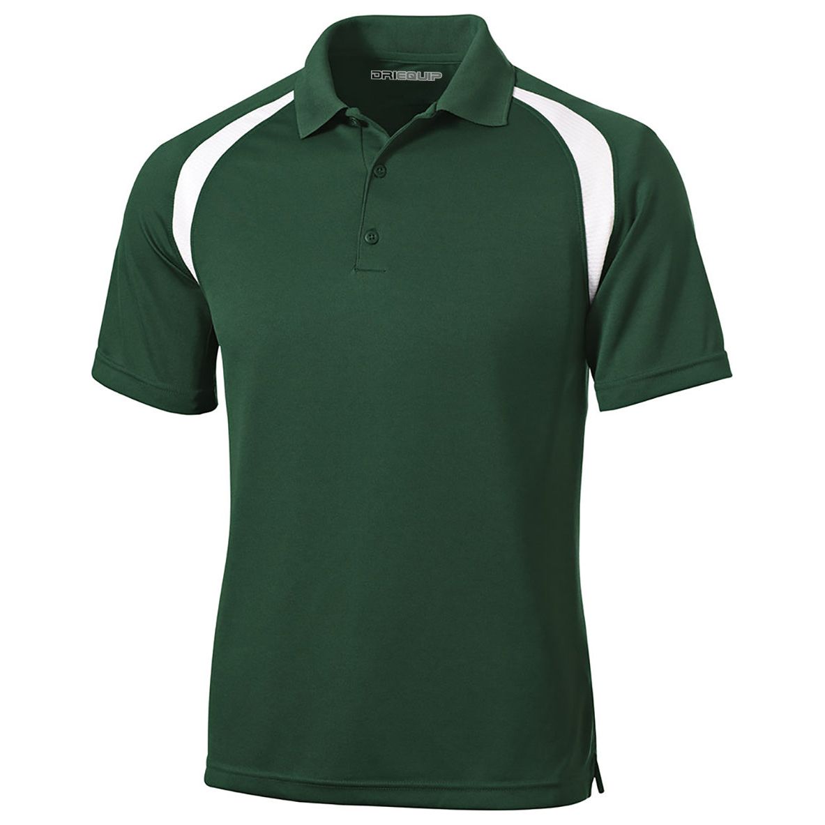 Dry Zone Colorblock Raglan Polo X - Small Forest Green / White Polos/Knits