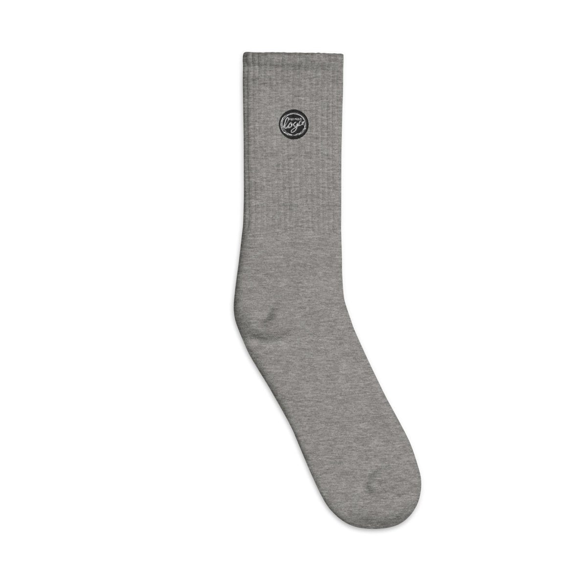Embroidered Socks | Create Your Own Custom Socks Heather Grey S/M