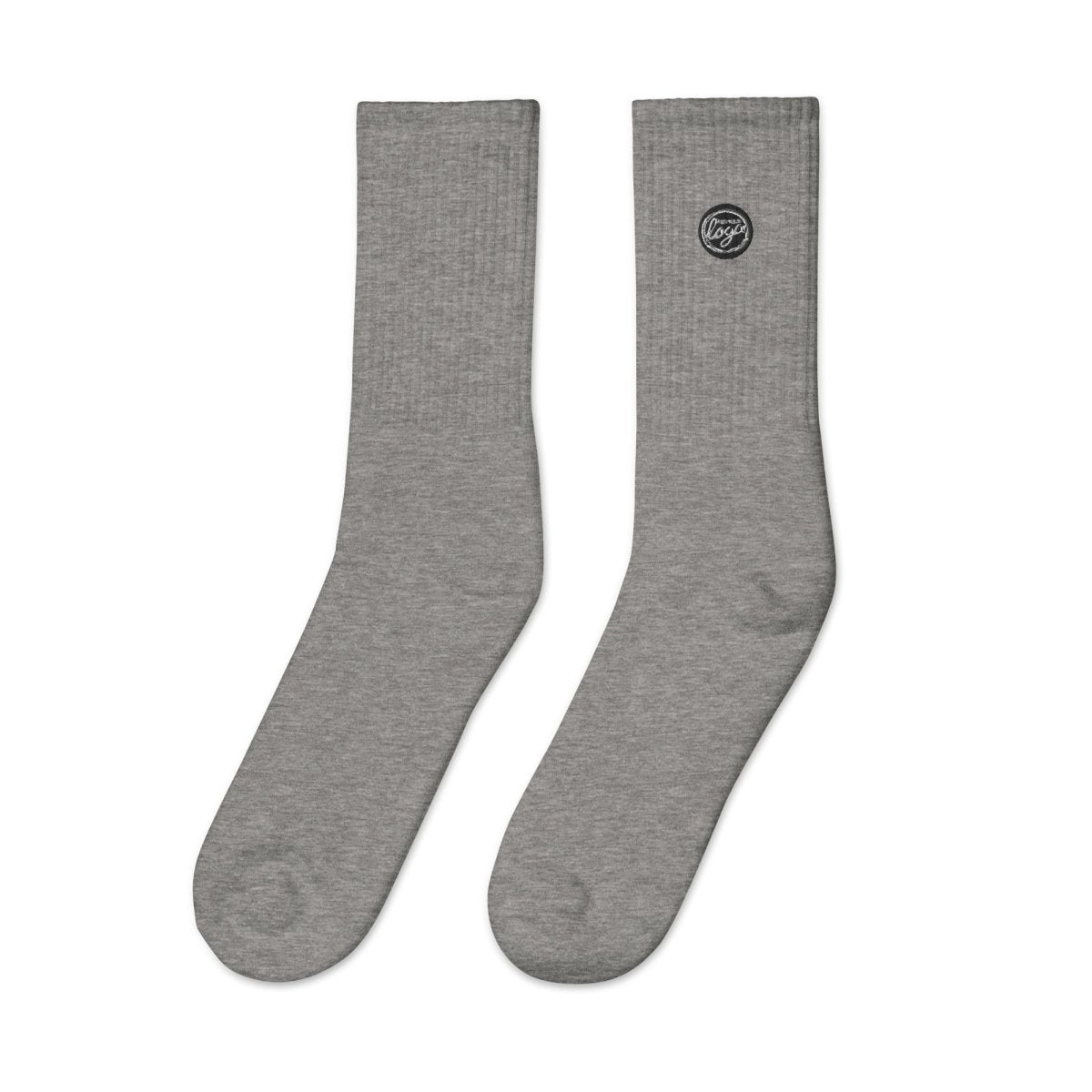Embroidered Socks | Create Your Own Custom Socks Heather Grey S/M