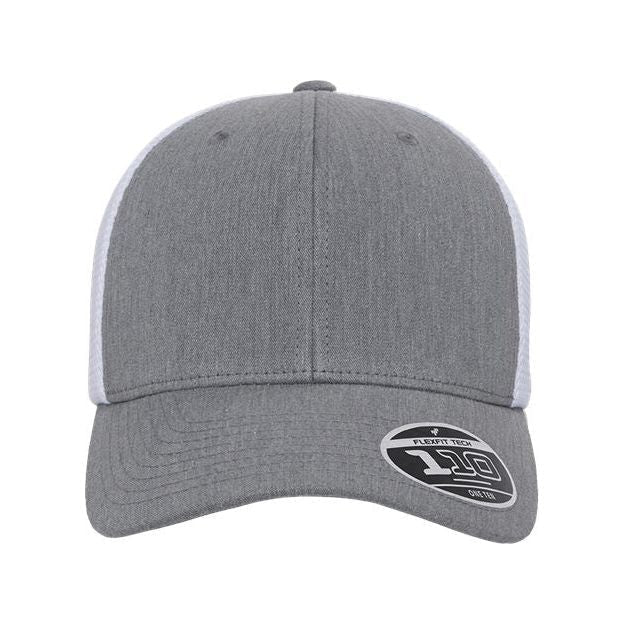 Flexfit 110® Mesh - Back Cap - Flexfit 110M Dark Heather Grey Adjustable Hats