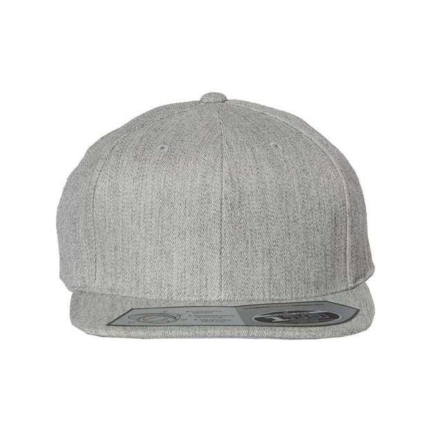 Flexfit 110® Snapback Cap - Flexfit 110F Heather Grey Adjustable Hats