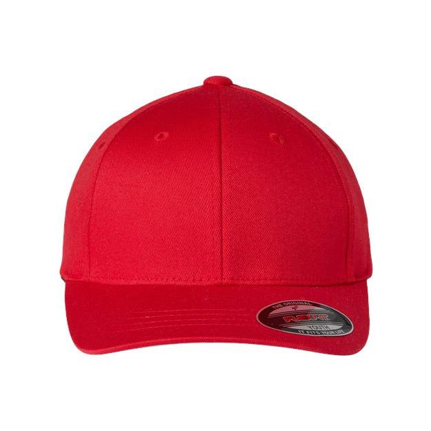 Flexfit Youth Cotton Blend Cap - Flexfit 6277Y Red One Size Hats