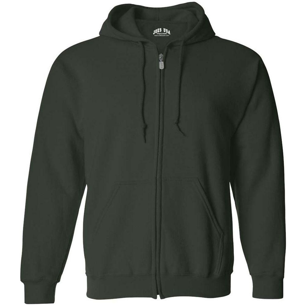 Joe's USA Men's Full Zipper Hoodies - Hooded Sweatshirts in 28 Colors. Sizes S-5XL Sweatshirts/Fleece Joe's USA