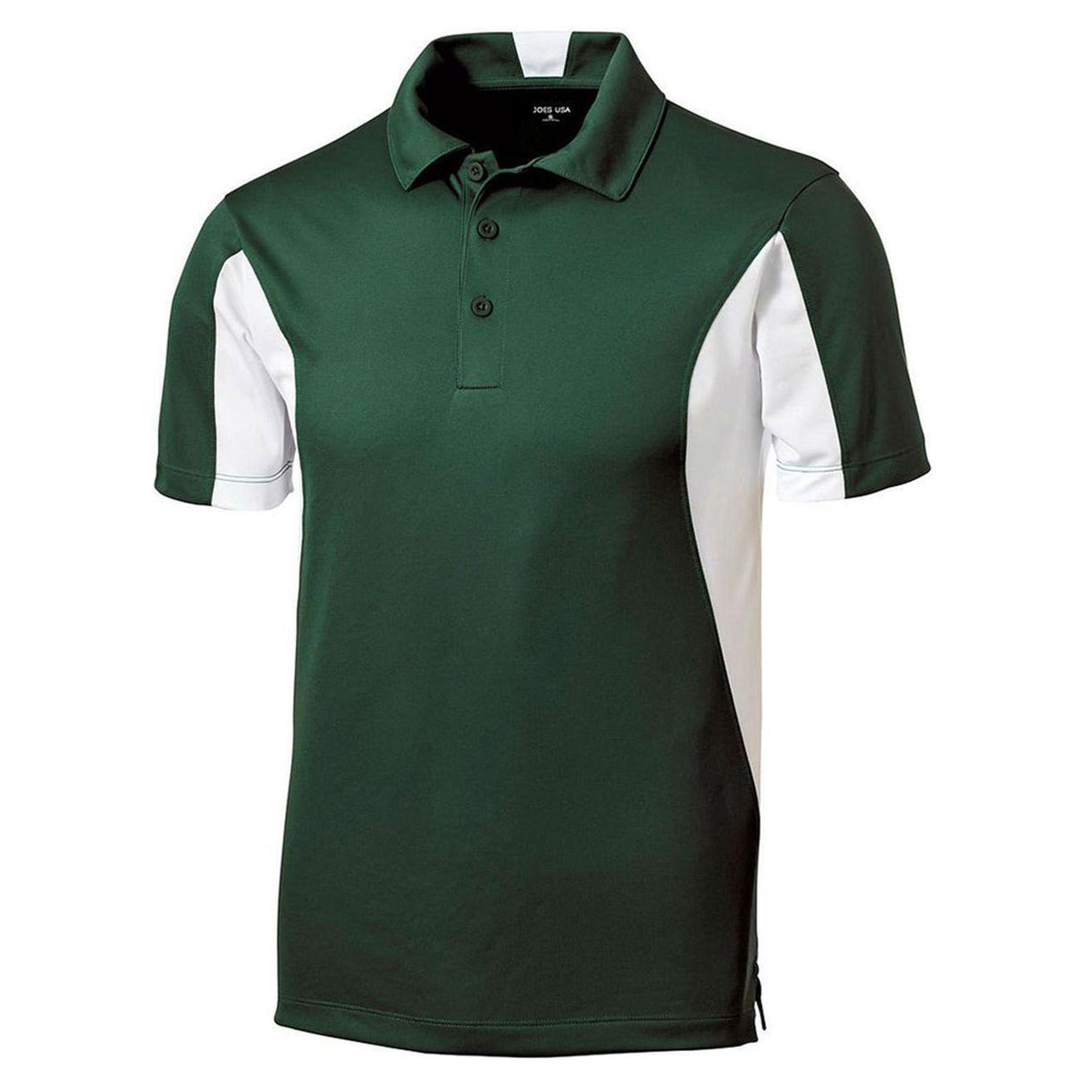 Men's Tall Side Blocked Micropique Sport-Wick Polo Polos/Knits DRI-EQUIP Forest Green / White Large Tall