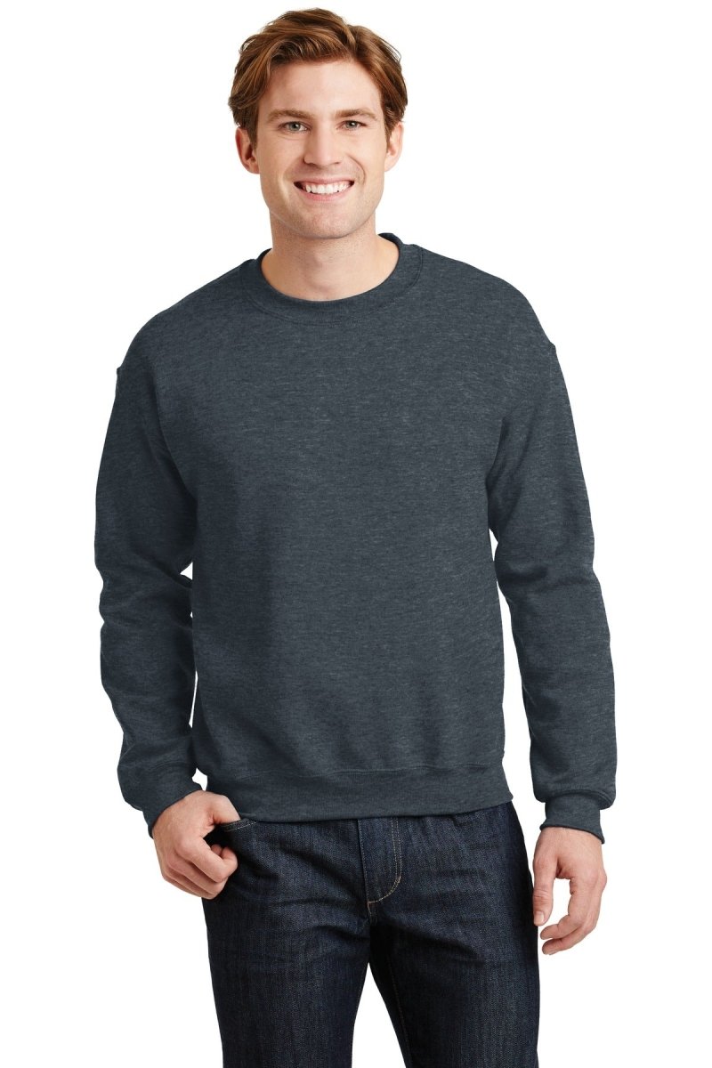 Gildan G180 Unisex Heavy Blend™ 50/50 Crewneck Sweatshirt Dark Heather XS Crewneck Sweatshirts
