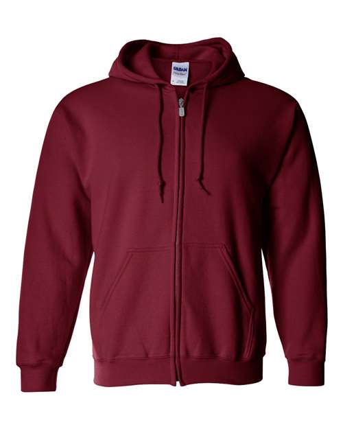 Gildan G186 Adult Heavy Blend Adult 8 oz., 50 - 50 Full - Zip Hood Cardinal Red S Full - Zip Hoodies