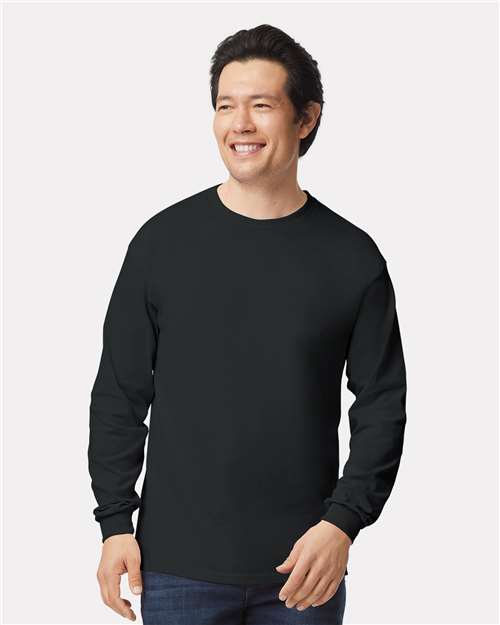 Gildan Unisex Ultra Cotton® Long Sleeve T-Shirt - Gildan 2400 Black S Long Sleeve T-Shirts