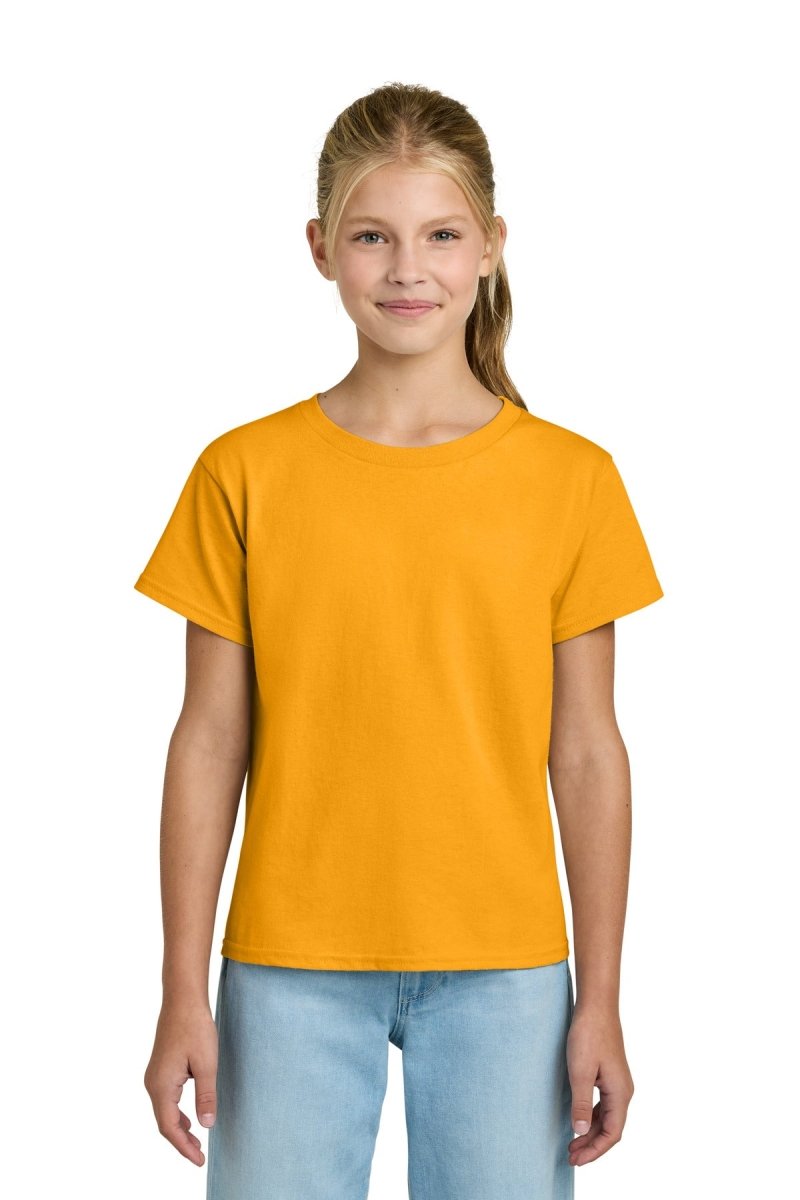 Gildan ® Youth Light Cotton Tee 3000B - Gildan 3000B Gold S Short Sleeve T-Shirts