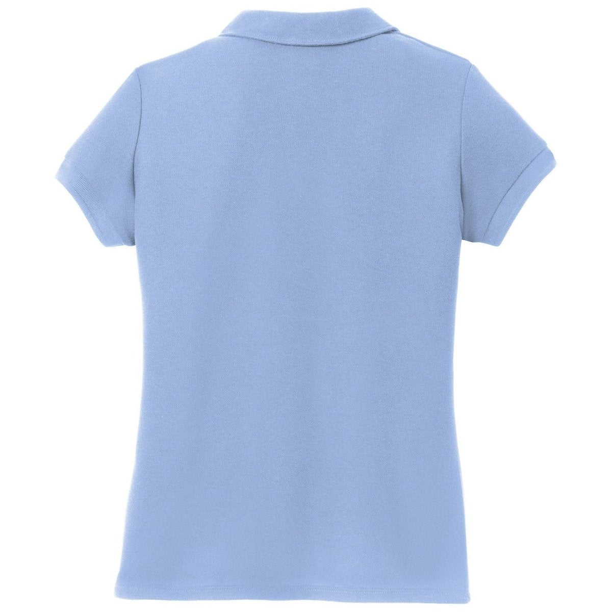 Girls Silk Touch Peter Pan Collar Polo Light Blue Youth X - Small Polos/Knits