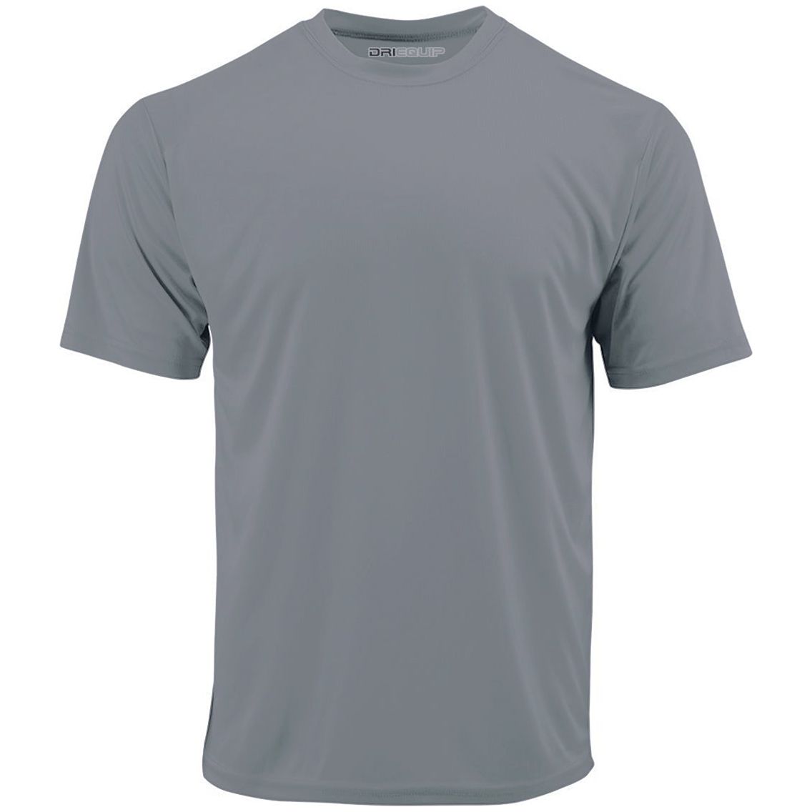 DRIEQUIP Men's Athletic All Sport Training Tee Shirts-GreyConcrete Activewear DRI-EQUIP Grey Concrete X-Small