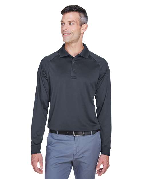 Harriton Men's Advantage Long Sleeve Tactical Polo - Harriton M211L Dark Charcoal XS
