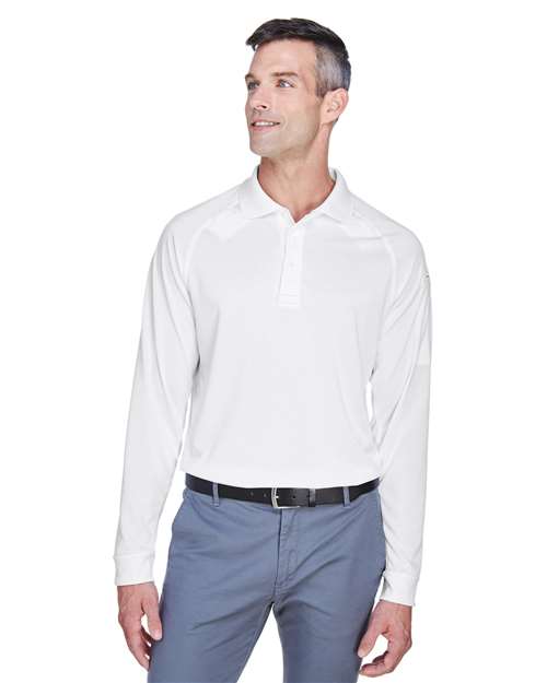 Harriton Men's Advantage Long Sleeve Tactical Polo - Harriton M211L White XS