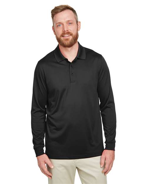 Harriton Men's Advantage Snag Protection Plus IL Long Sleeve Polo - Harriton M348L Black S