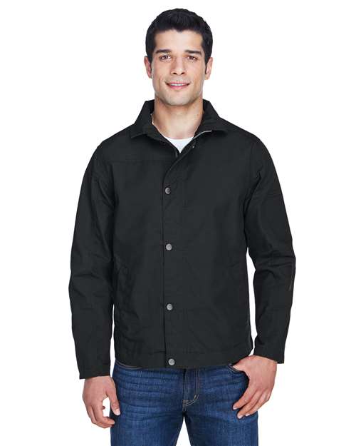 Harriton Men's Auxiliary Canvas Work Jacket - Harriton M705 Black 4XL