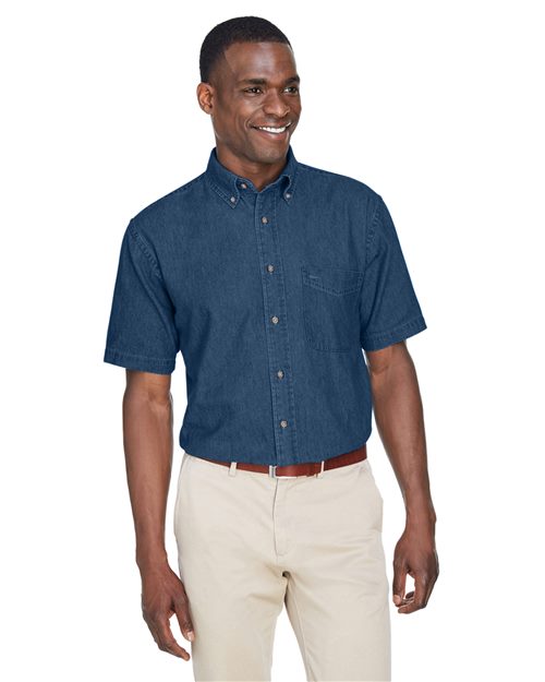 Harriton Men's Denim Shirt - Harriton M550S Dark Denim S