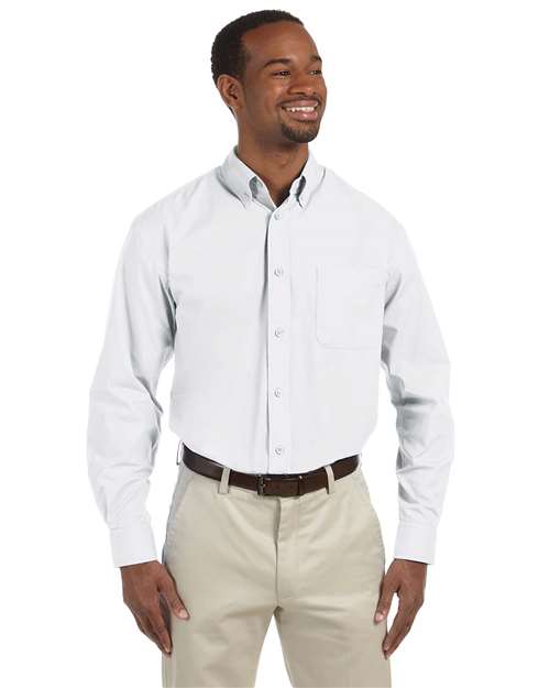 Harriton Men's Essential Poplin - Harriton M510 White M