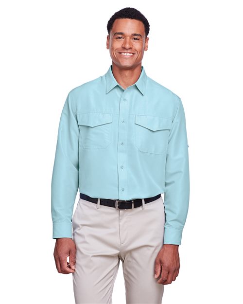 Harriton Men's Key West Performance Staff Shirt - Harriton M580L Black XS