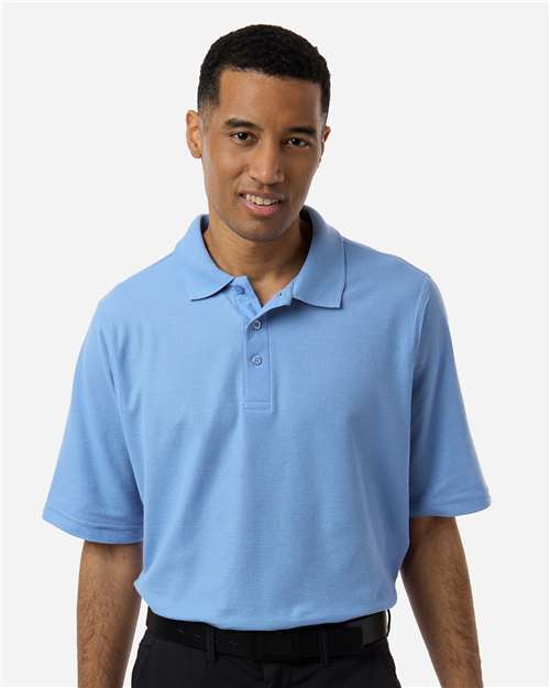 Harriton Men's Maverick CVC Pique Polo - Harriton M105 Light College Blue S