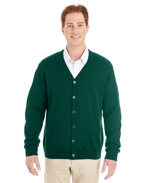 Harriton Men's Pilbloc™ V - Neck Button Cardigan Sweater - Harriton M425 Hunter XS