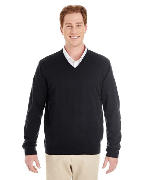 Harriton Men's Pilbloc™ V - Neck Sweater - Harriton M420 Black XS