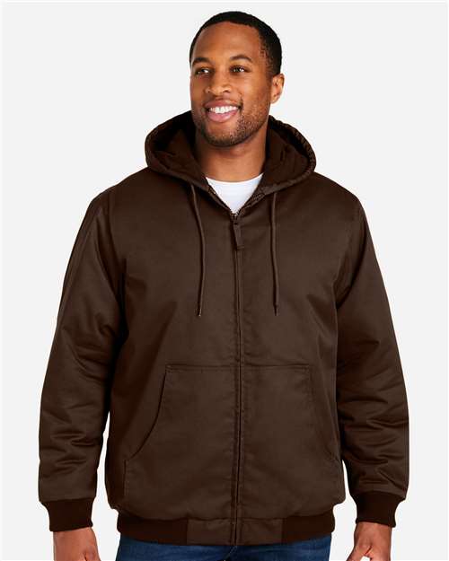 Harriton Unisex ClimaBloc® Heavyweight Hooded Full - Zip Jacket - Harriton M722 Dark Mocha XS
