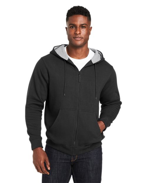 Harriton Unisex ClimaBloc™ Lined Heavyweight Hooded Sweatshirt - Harriton M711 Black XS