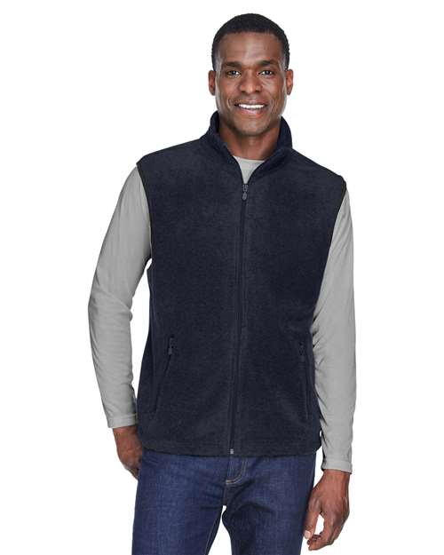 Harriton Unisex Fleece Full - Zip Vest - Harriton M985 Navy S