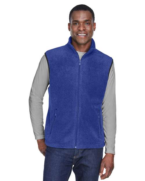 Harriton Unisex Fleece Full - Zip Vest - Harriton M985 True Royal S