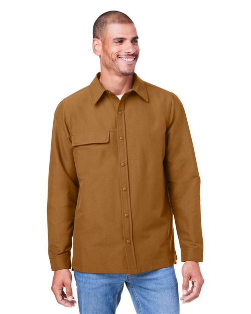 Harriton Unisex Flex Twill Overshirt Jacket - Harriton M72 Black XS