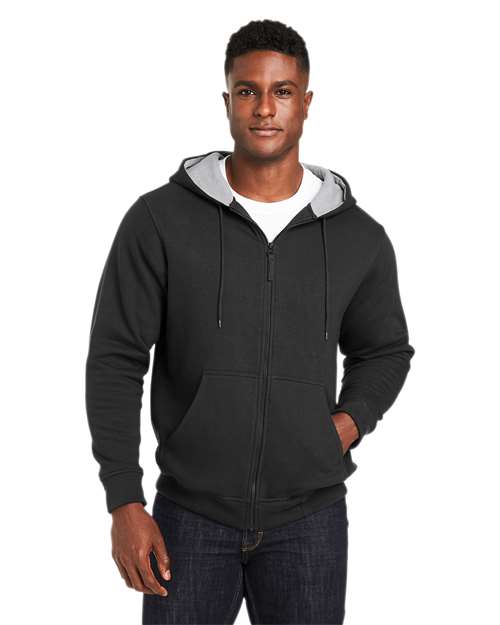 Harriton Unisex Tall ClimaBloc™ Lined Heavyweight Hooded Sweatshirt - Harriton M711T Black LT