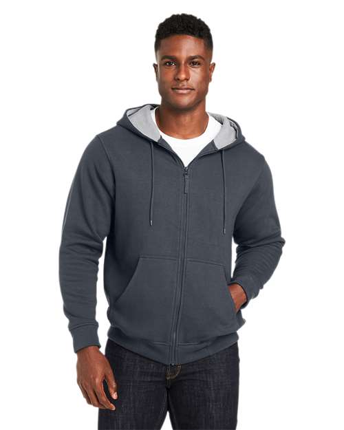 Harriton Unisex Tall ClimaBloc™ Lined Heavyweight Hooded Sweatshirt - Harriton M711T Dark Charcoal LT