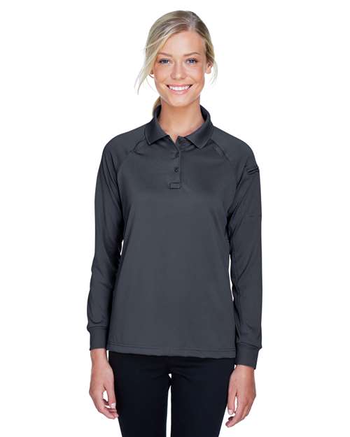 Harriton Women's Advantage Long Sleeve Tactical Polo - Harriton M211LW Dark Charcoal XS