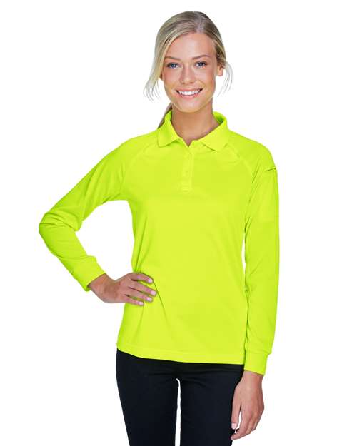 Harriton Women's Advantage Long Sleeve Tactical Polo - Harriton M211LW Safety Yellow XS