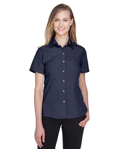 Harriton Women's Barbados Textured Camp Shirt - Harriton M560W Navy XS