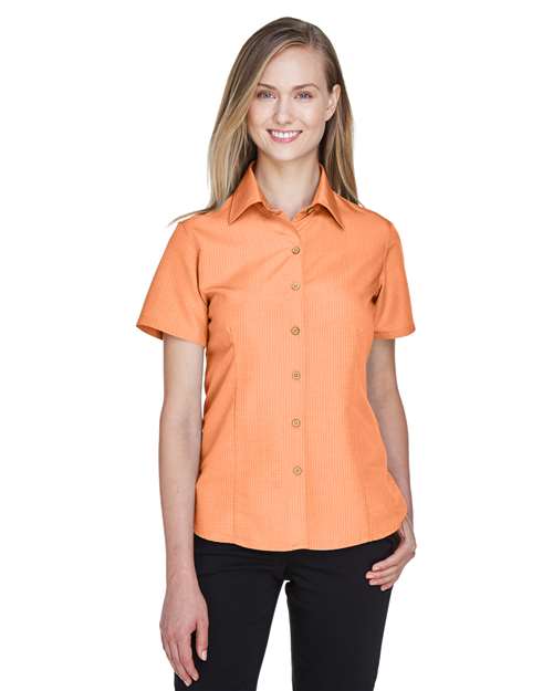 Harriton Women's Barbados Textured Camp Shirt - Harriton M560W Nectarine XS