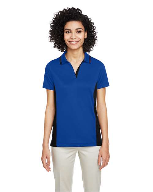 Harriton Women's Flash Snag Protection Plus IL Colorblock Polo - Harriton M386W True Royal/ Black XS