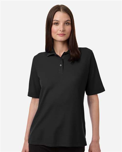 Harriton Women's Maverick CVC Pique Polo - Harriton M105W Black XS