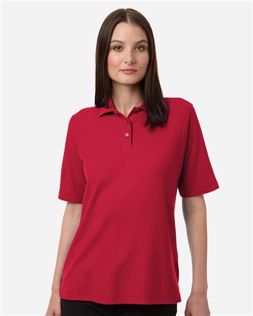 Harriton Women's Maverick CVC Pique Polo - Harriton M105W Red XS