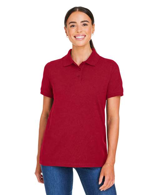 Harriton Women's Valiant Cotton Snag Protect Polo - Harriton M205W Red XS