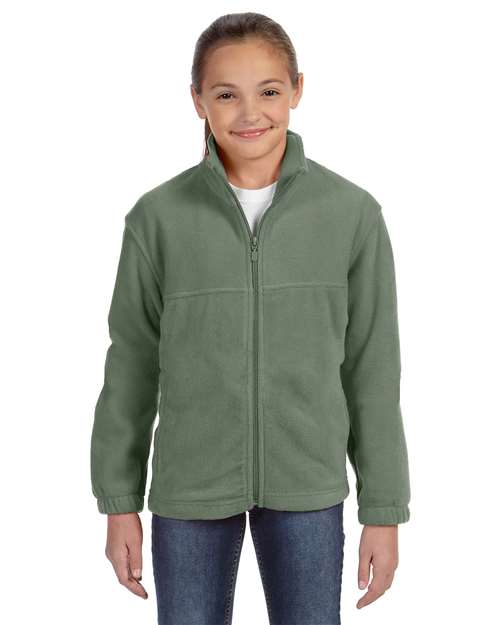 Harriton Youth Full - Zip Fleece - Harriton M990Y Dill S
