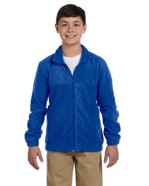 Harriton Youth Full - Zip Fleece - Harriton M990Y True Royal S