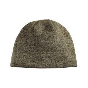 Heathered Knit Beanie. C917. Grey Heather/Black Beanies