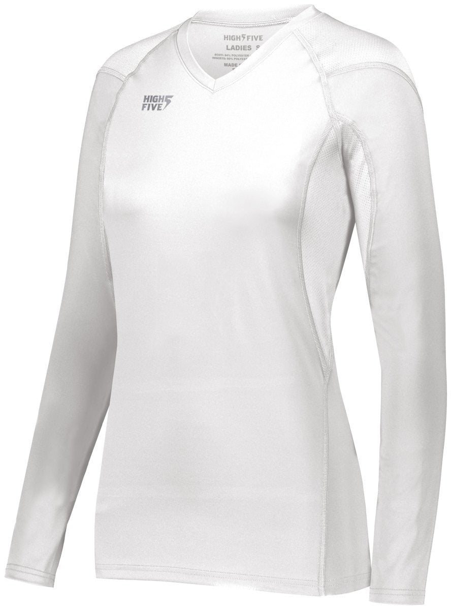 HighFive Girls TruHit Long Sleeve Jersey 342213 WHITE S