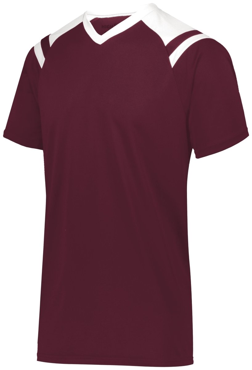 HighFive Youth Sheffield Soccer Jersey 322971 MAROON/WHITE XXS