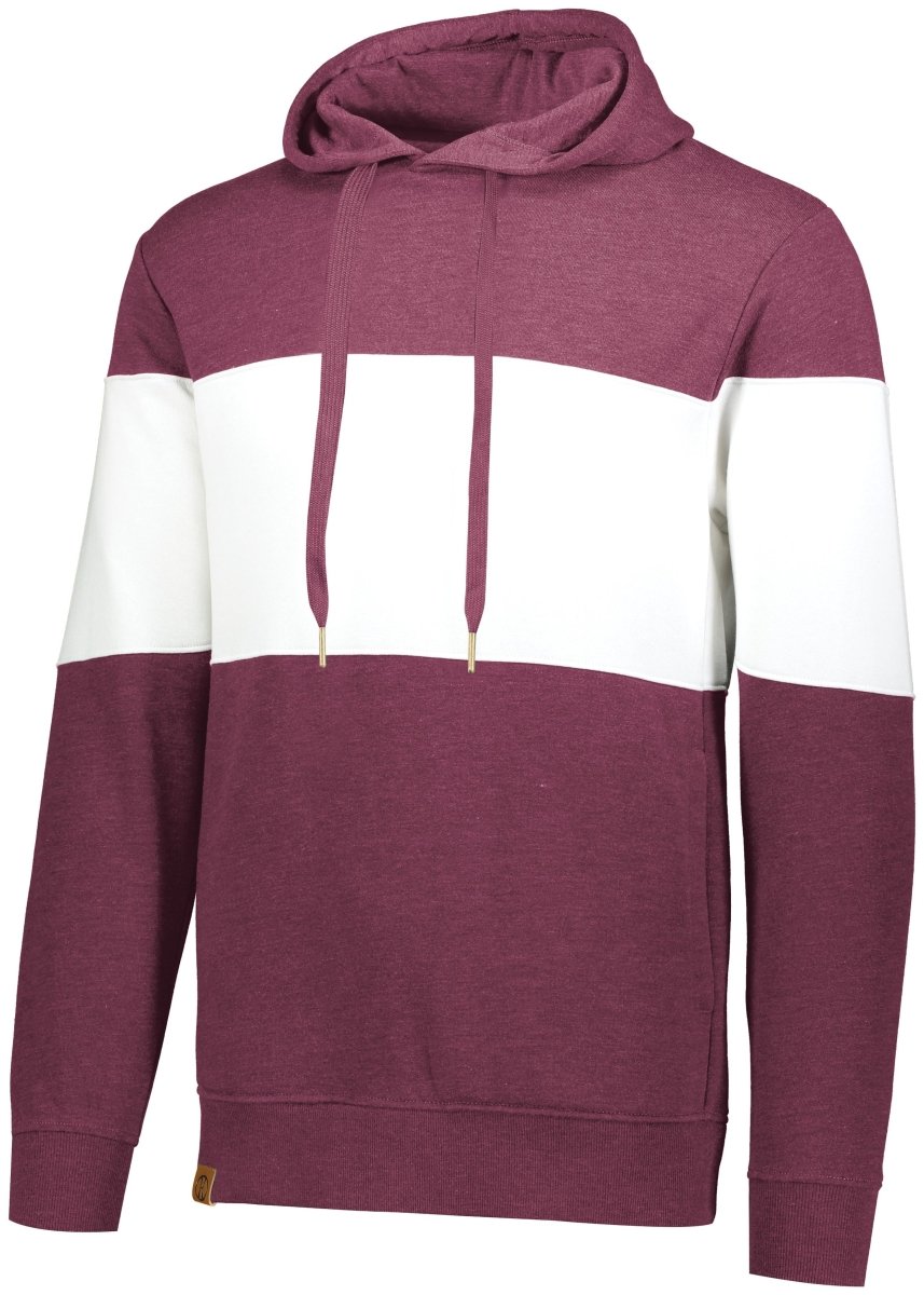 Holloway All - American Hoodie 229563 MAROON HEATHER/WHITE S