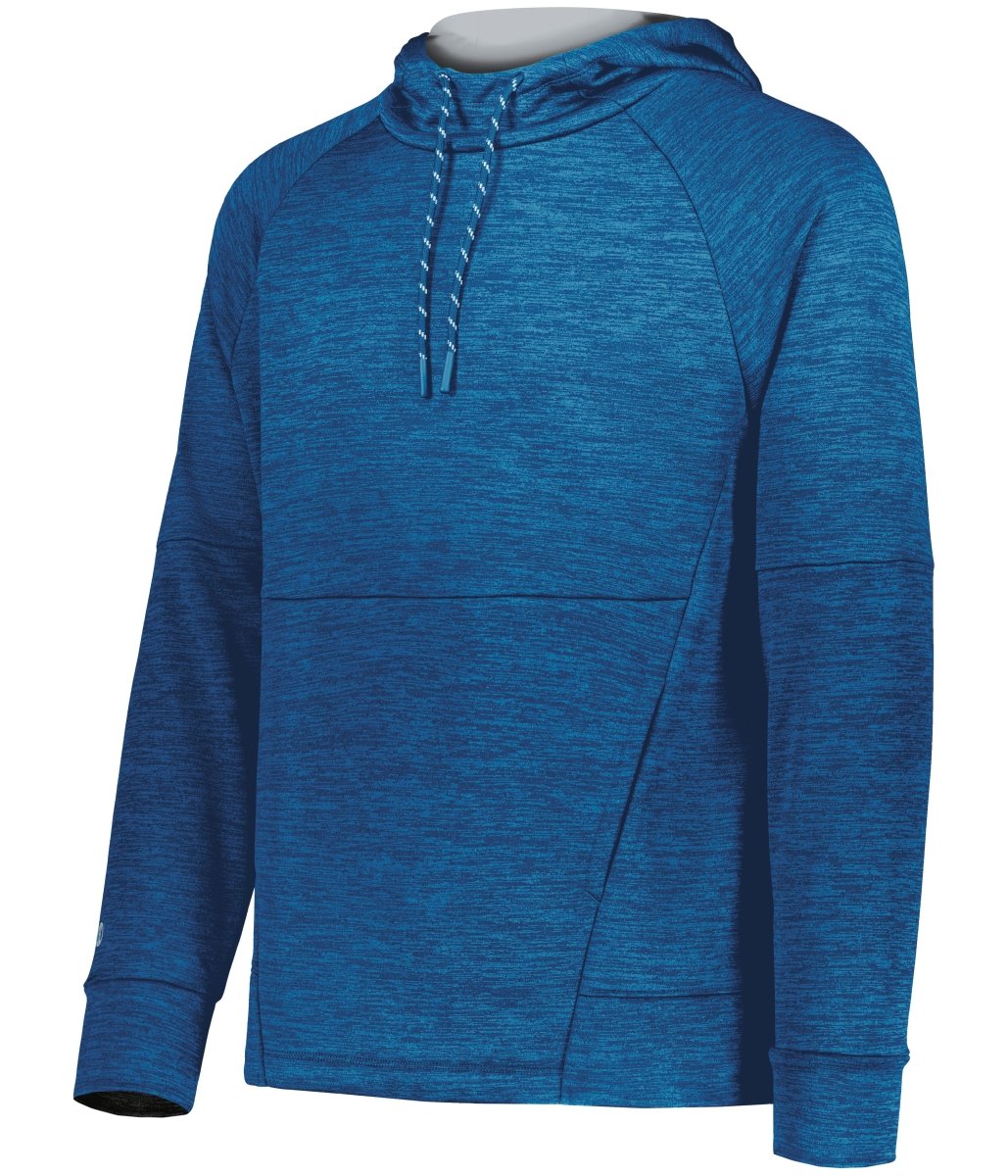 Holloway All - Pro Performance Fleece Hoodie 223580 ROYAL HEATHER/SILVER S