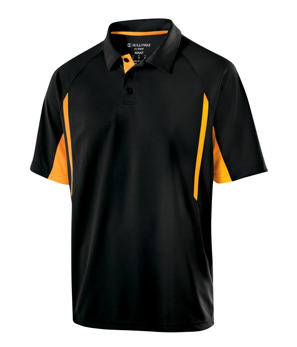 Holloway Avenger Polo 222530 BLACK/LIGHT GOLD S
