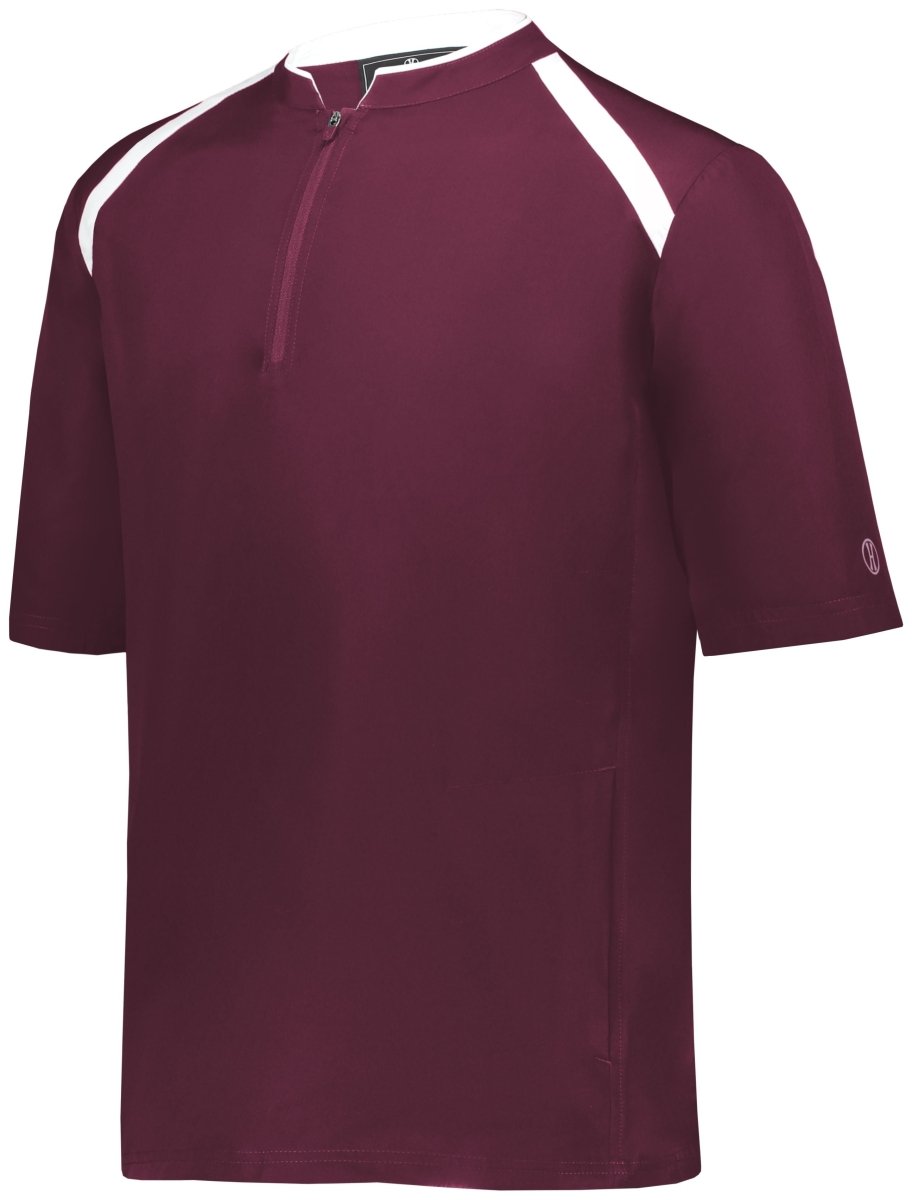 Holloway Clubhouse Short Sleeve Pullover 229581 MAROON/WHITE S